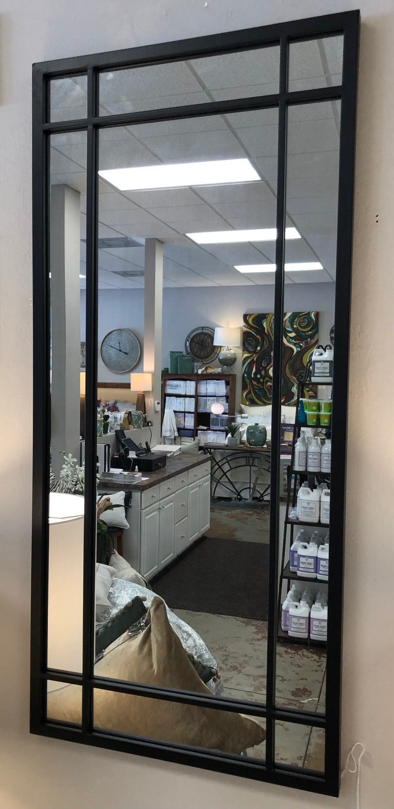 Rectangular Windowpane Mirror 20" x 1" x 43"