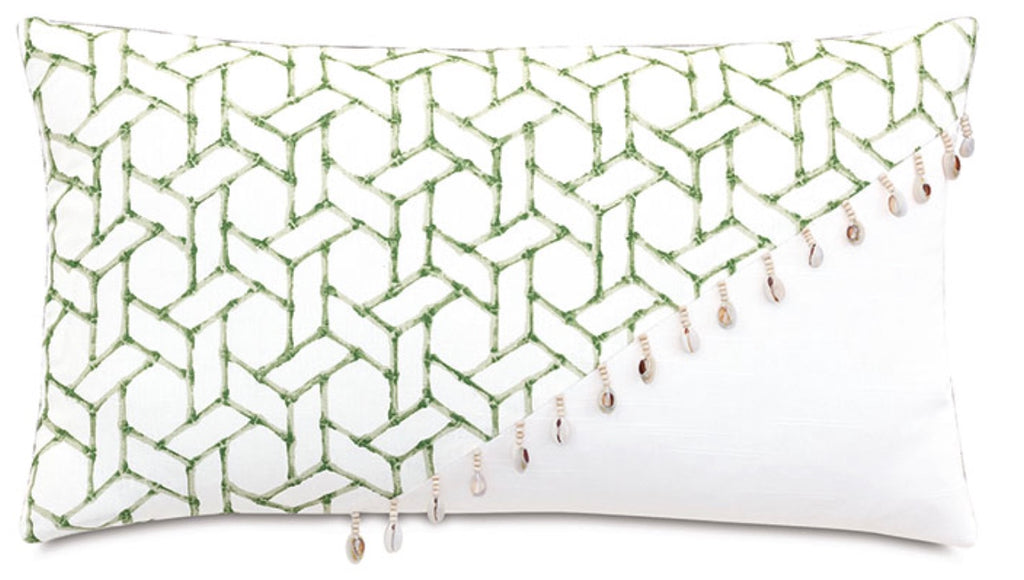 Grenada Shell Trim Pillow 13" x 22"