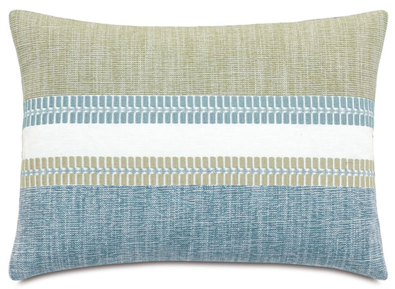 Grenada Embroidred Lumbar Pillow 16" x 22"