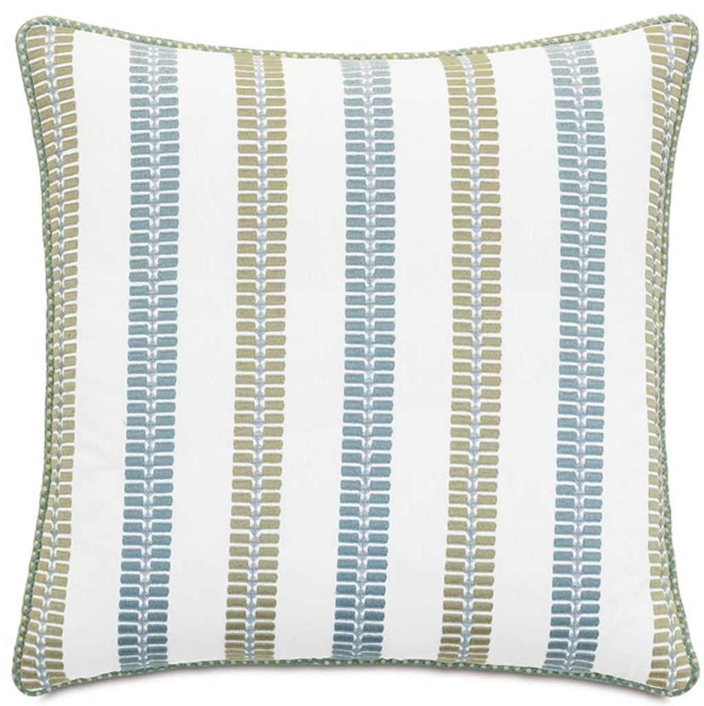 Grenada Embroidered Pillow 22" x 22"