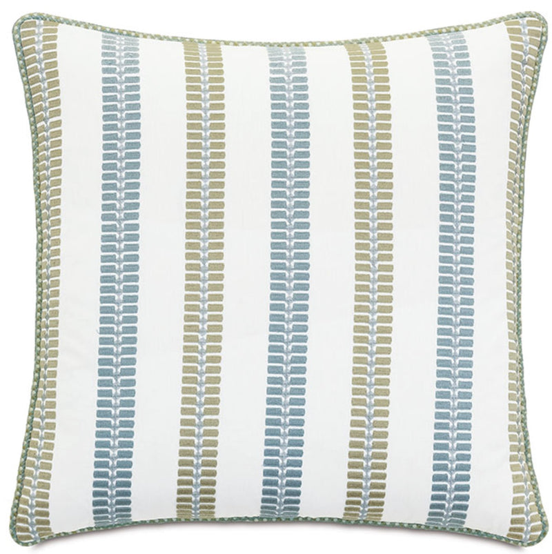 Grenada Embroidered Pillow 22" x 22"