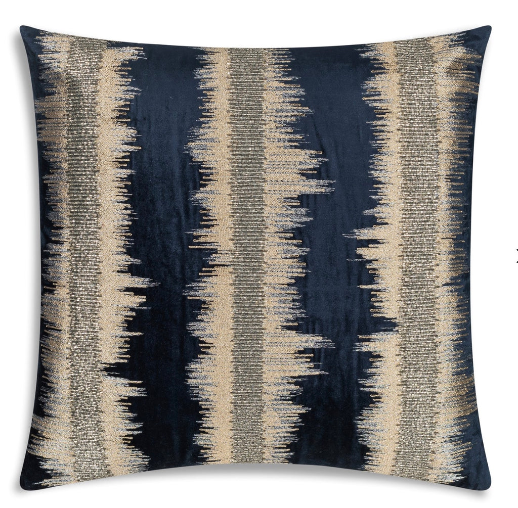 Kas Navy Pillow 22" x 22"