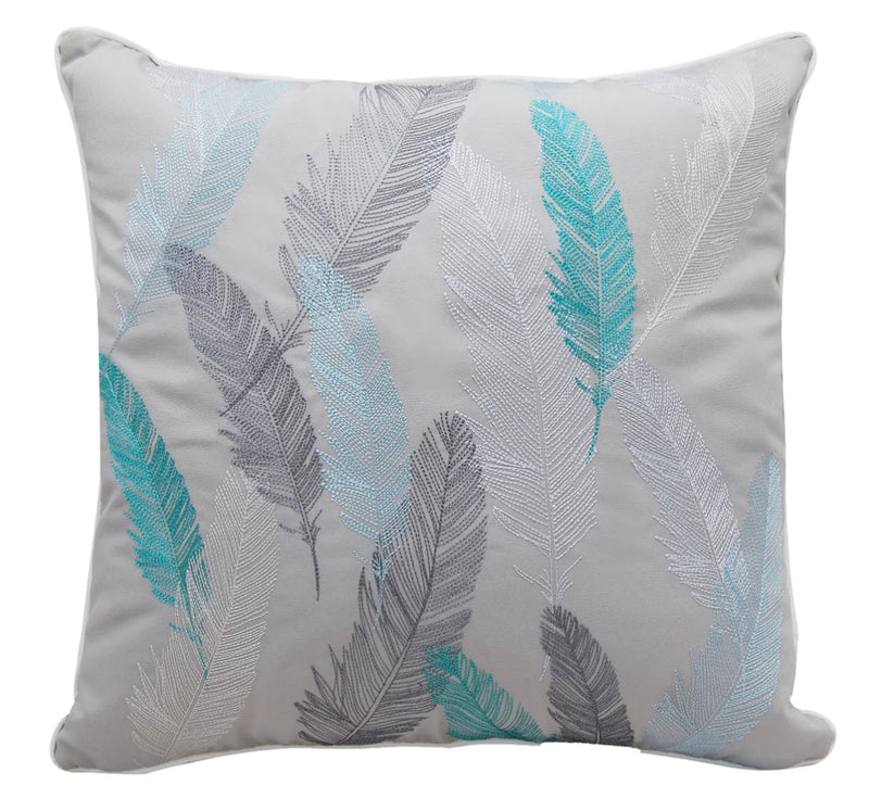 Lake Feather Pattern Pillow 18" x 18"