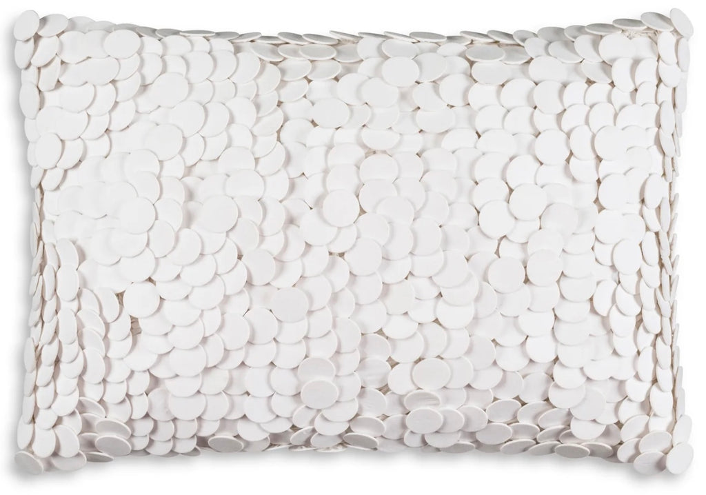 Islay White Disc Pillow 14" x 20"