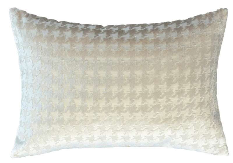 Tivoli Houndstooth Velvet Jacquard Pillow 14" x 20"