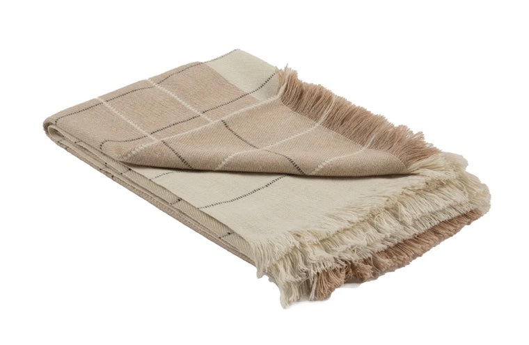 Harrison Alpaca Throw 47" x 71" in Beige