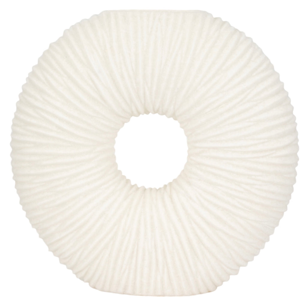 15" Diameter Quartz Resin Textured Vase