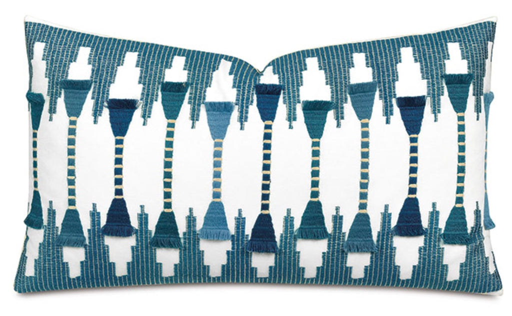 Amani Teal Fil Coupe Pillow