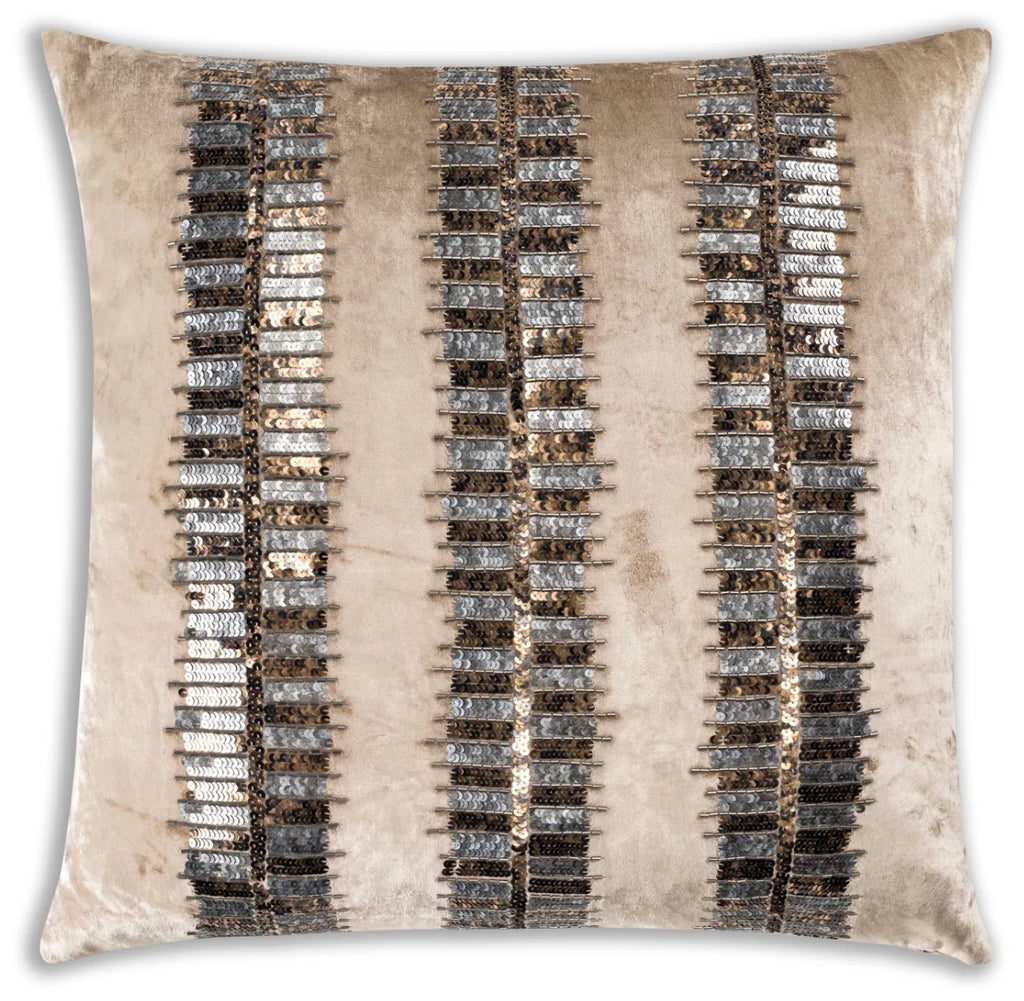 Mira Sand Velvet Pillow 22" x 22"