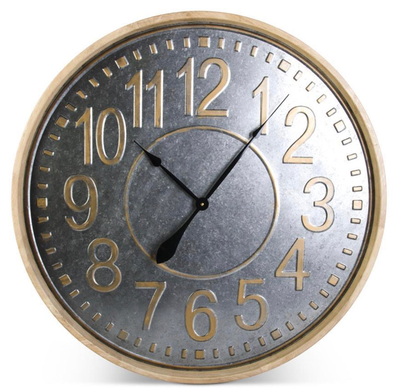 Wood / Metal Wall Clock - 31.5"