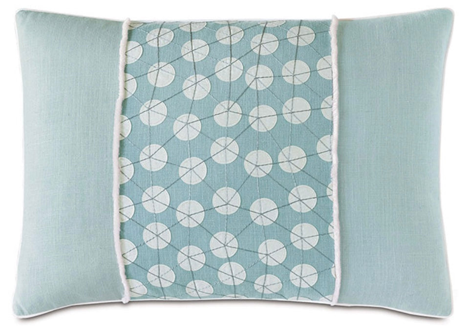 Bimini Embroidered Decorative Pillow 16x22"
