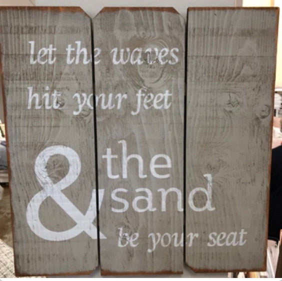 Waves Decorative Sign 16" x 16"