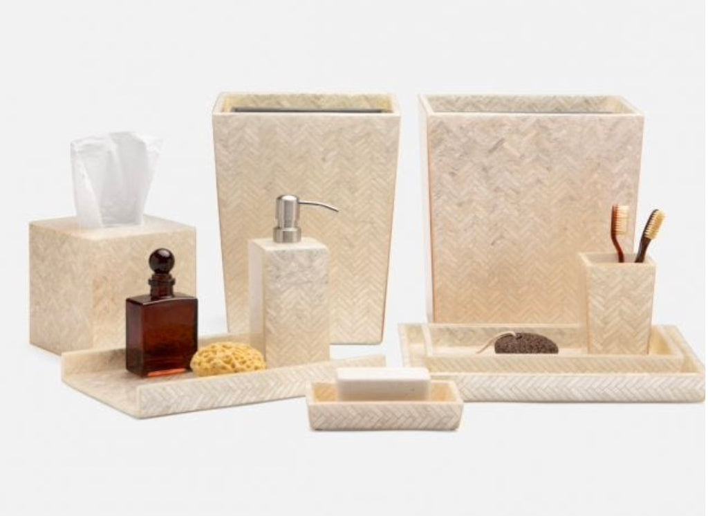 Handa Herringbone Capiz Bath Accessories