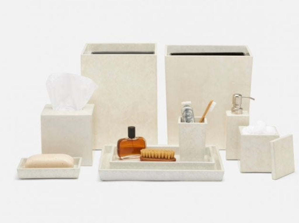 Charlotte White Burl Bath Accessories