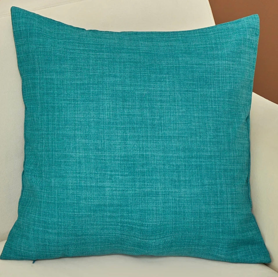 Solid Faux Linen Pillow 18" x 18"