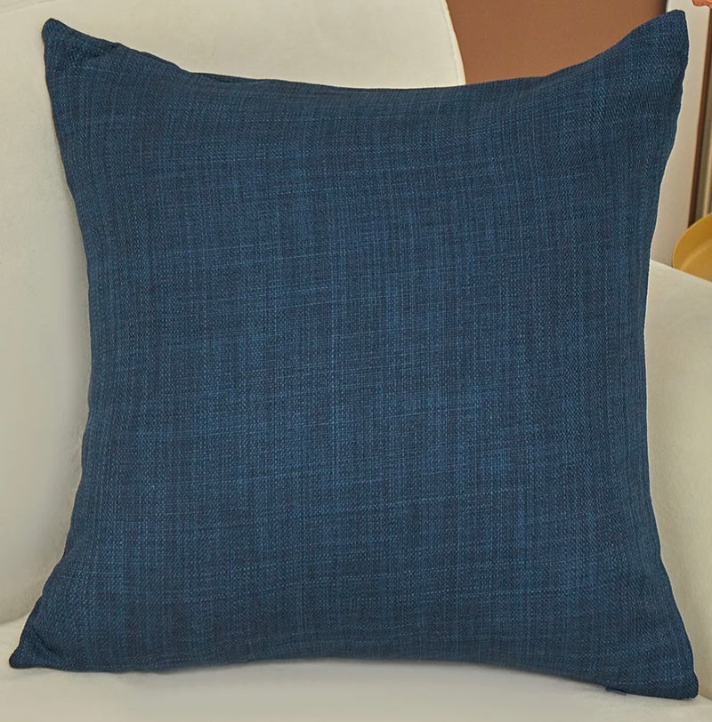 Solid Faux Linen Pillow 18" x 18"