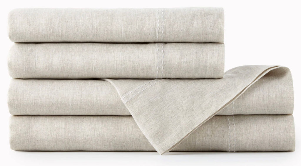 European  Washed Linen Sheet Set Collection