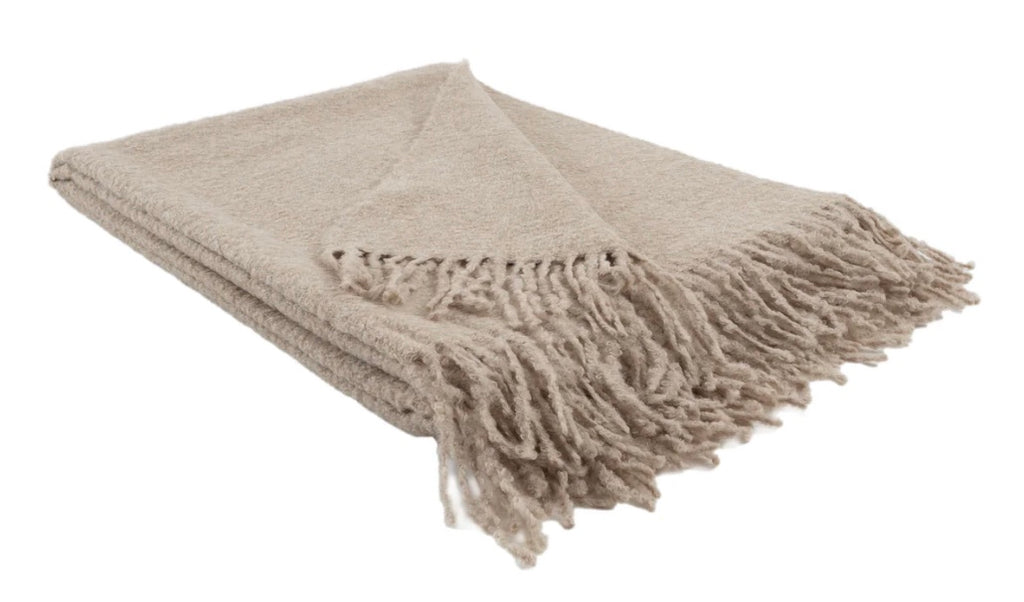 Superfine Alpaca Boucle Throw 55" x 71"