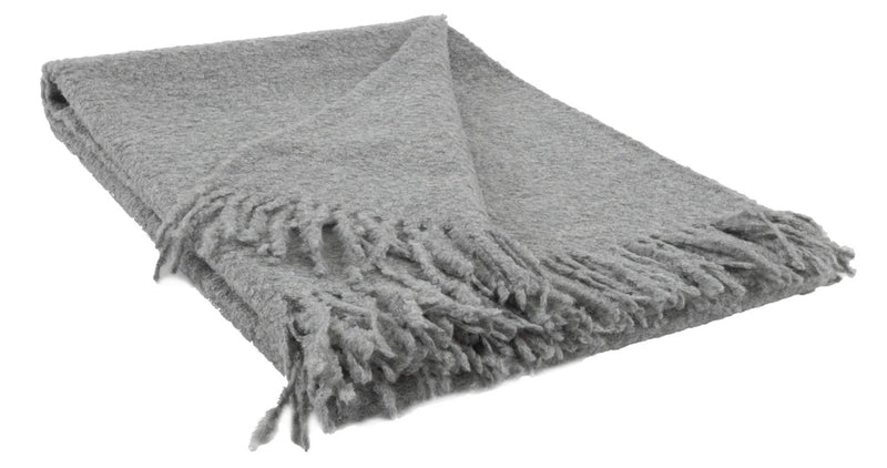 Superfine Alpaca Boucle Throw 55" x 71"