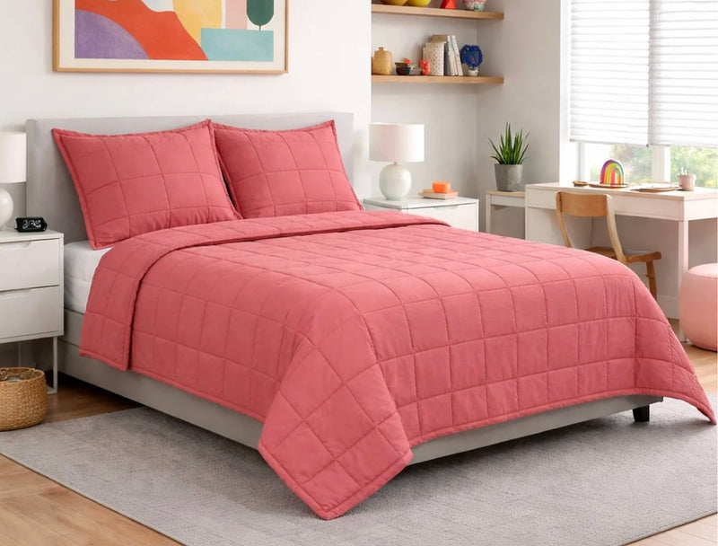 Slub Tencel Quilted Coverlet Set