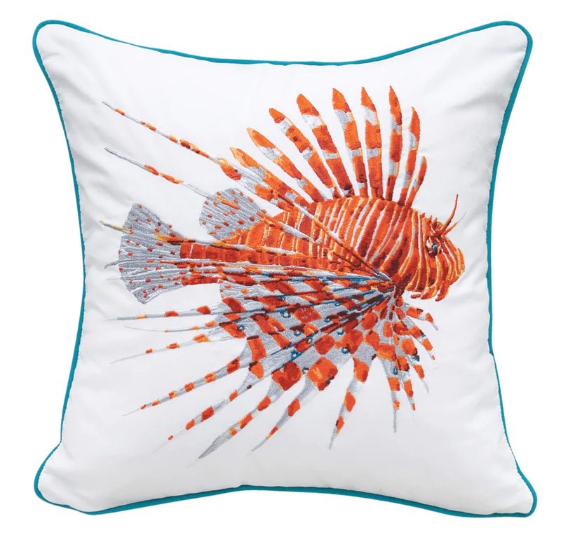 Tropical Punch Lionfish Pillow 16" x 16"