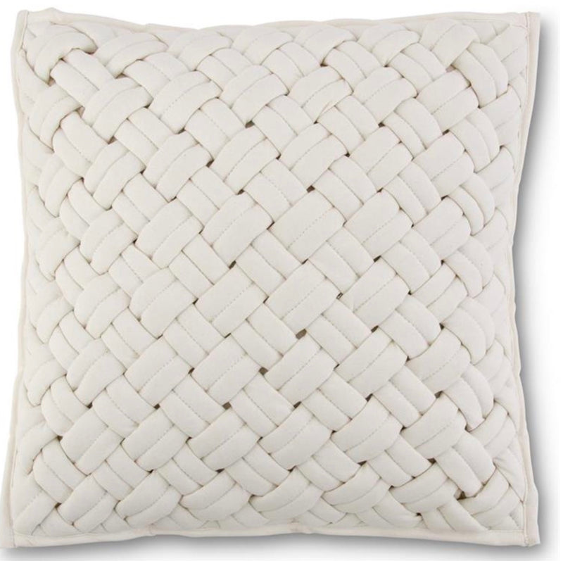 Cream Chunky Woven Pillow