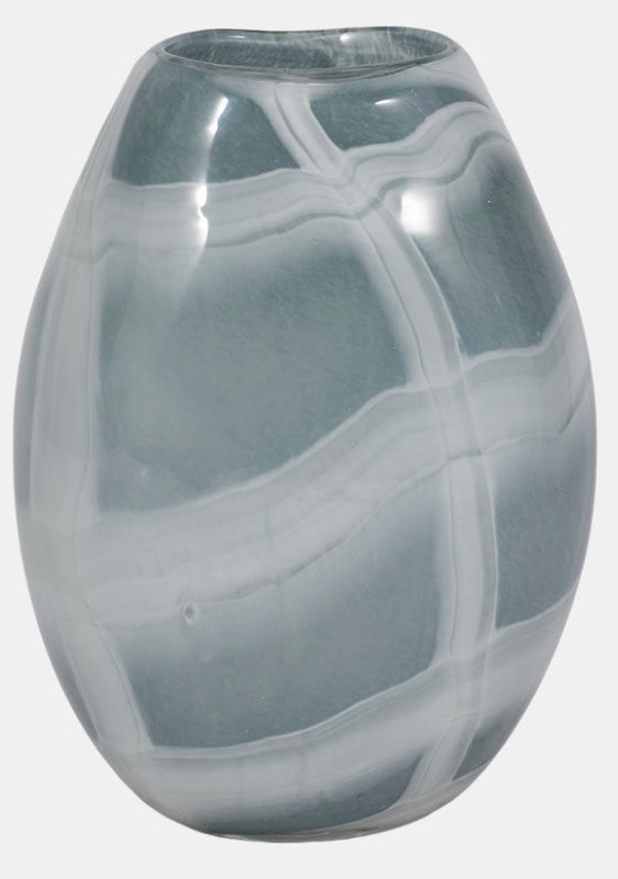 Blue & White Slim Swirl Vase