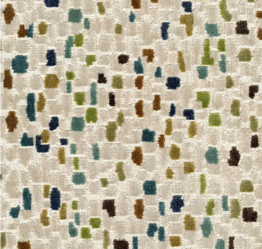 Beige Velvet Multi Dot Pillow 22" x 22"