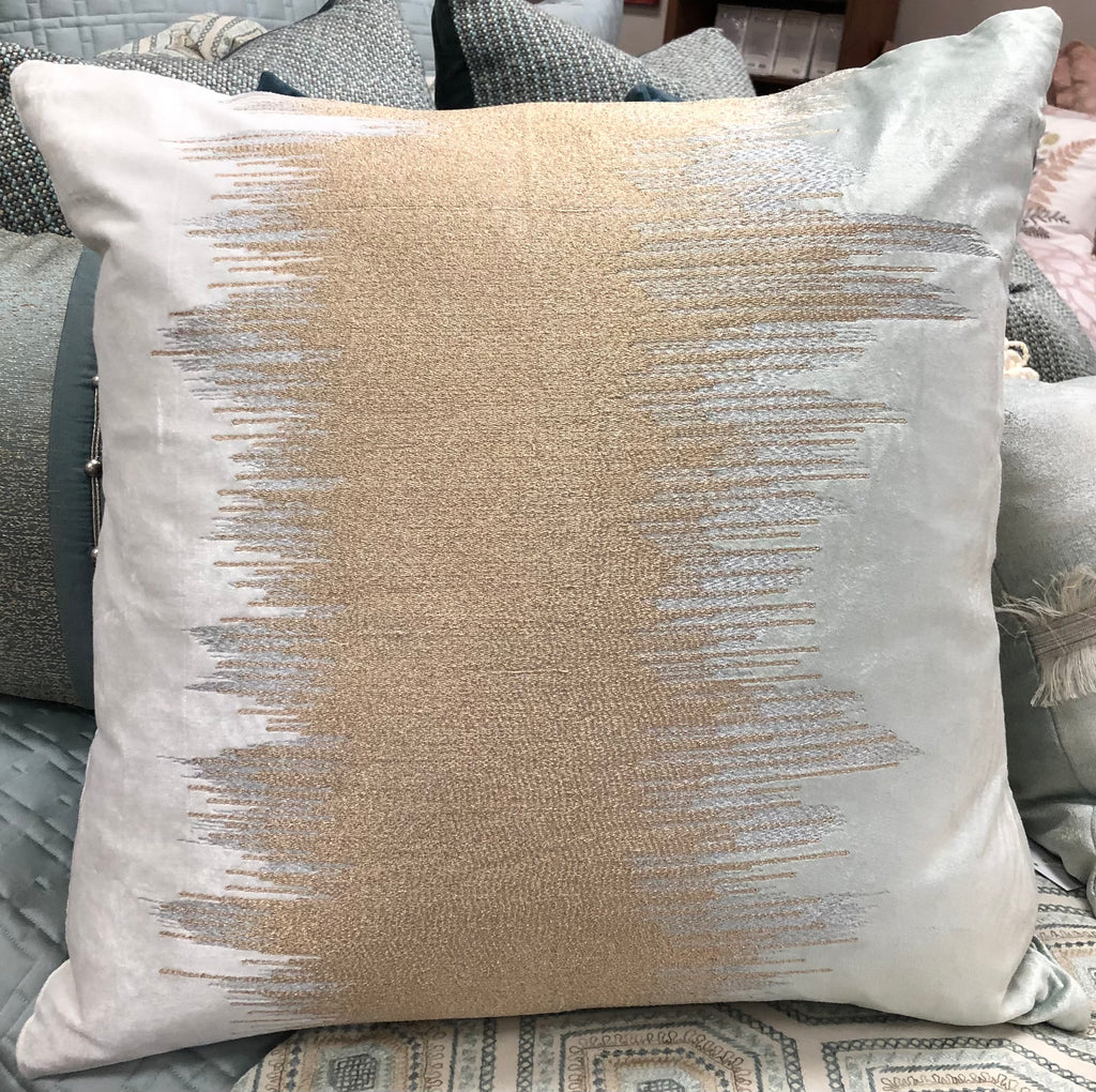 Mira Ivory Aqua Pillow