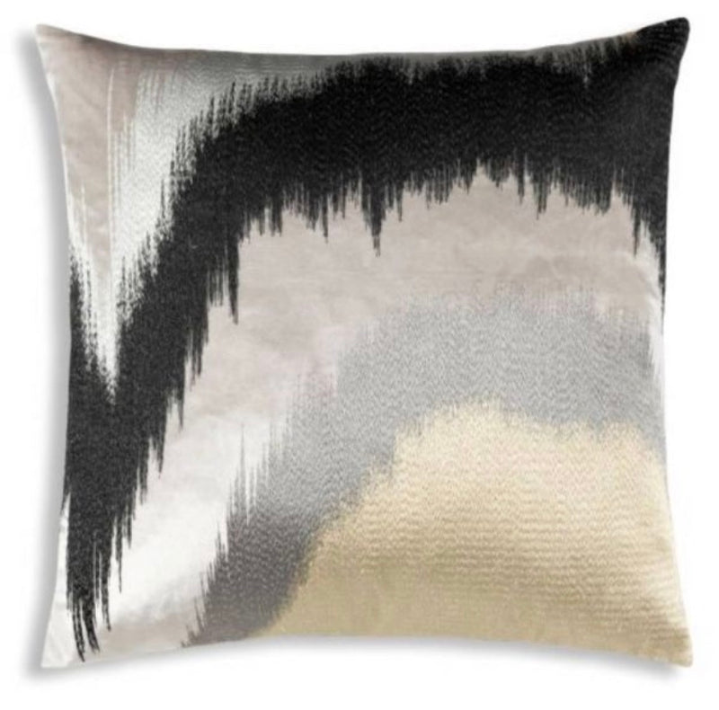 Rica Grey Embroidered Pillow 22" x 22"