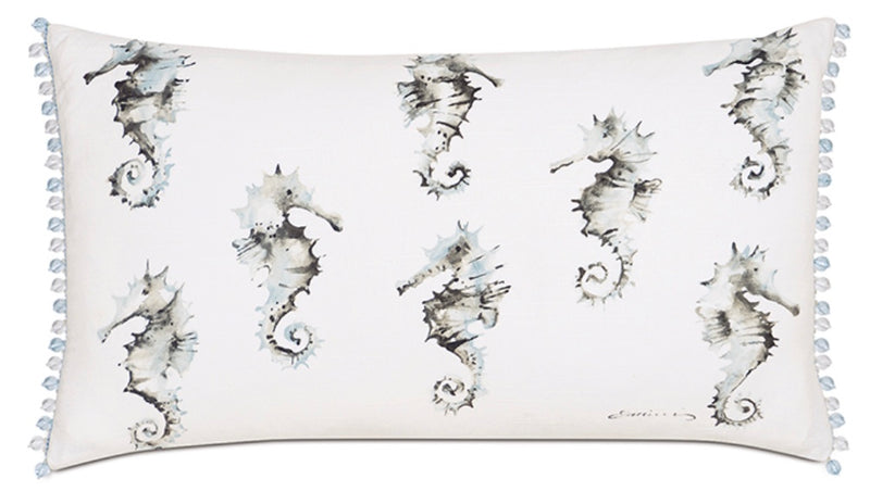 Nerida Decorative Seahorse Pillow 15x26"