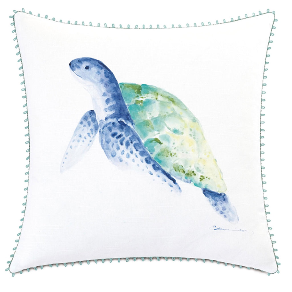 Castaway Turtle Pillow 20" x 20"