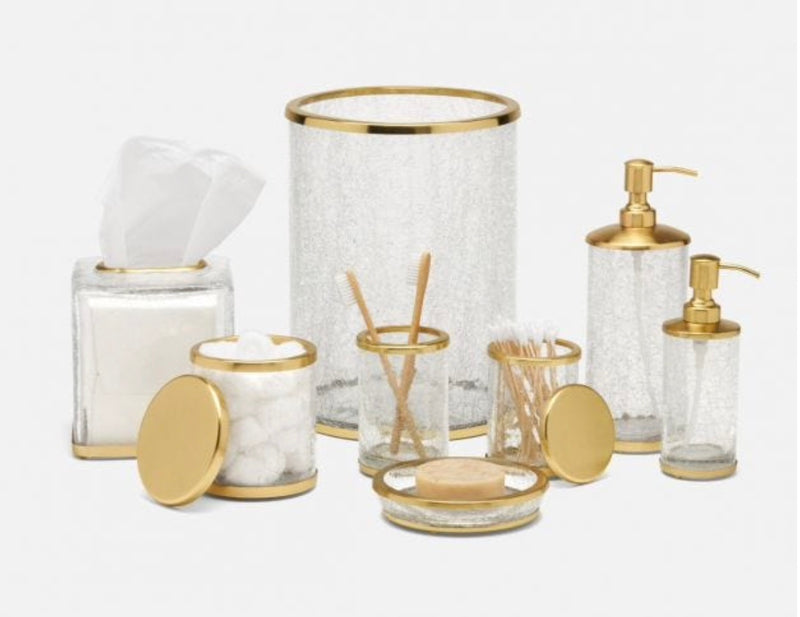 Pomaria Glass & Gold Bath Accessories