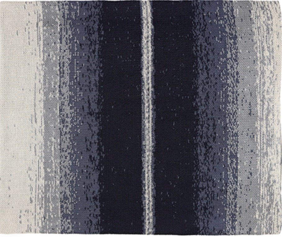 Reflection Striped Throw in Denim 50" x 60"