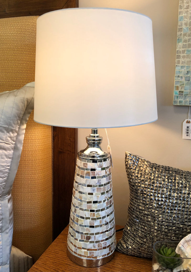 Mirror Shell Table Lamp 29"H
