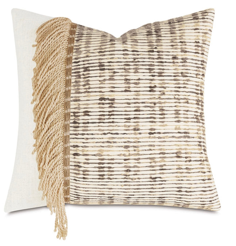 Cabo Textured Fringe Pillow 20" x 20"