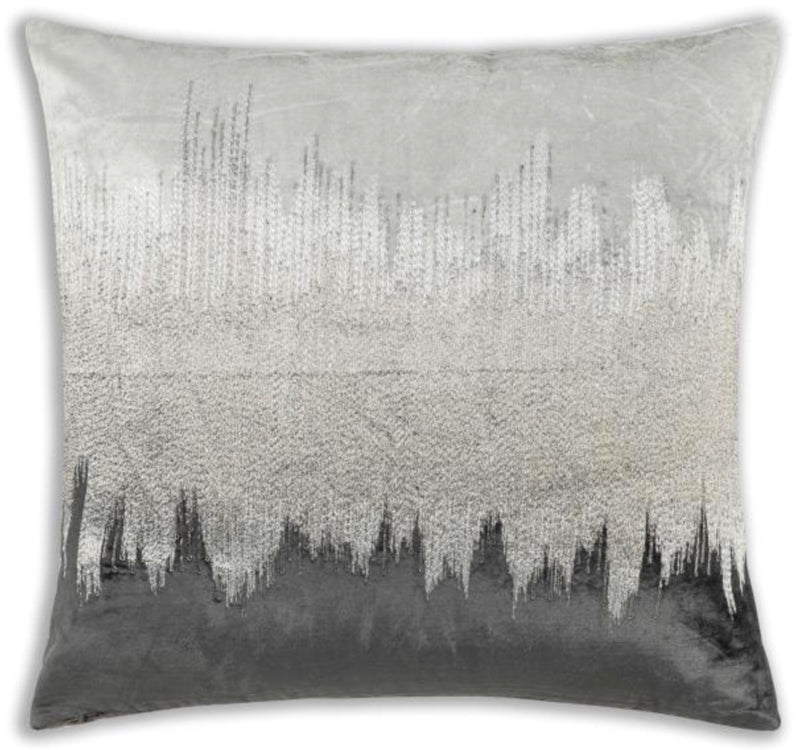 Mira Grey & Charcoal Pillow 22" x 22"