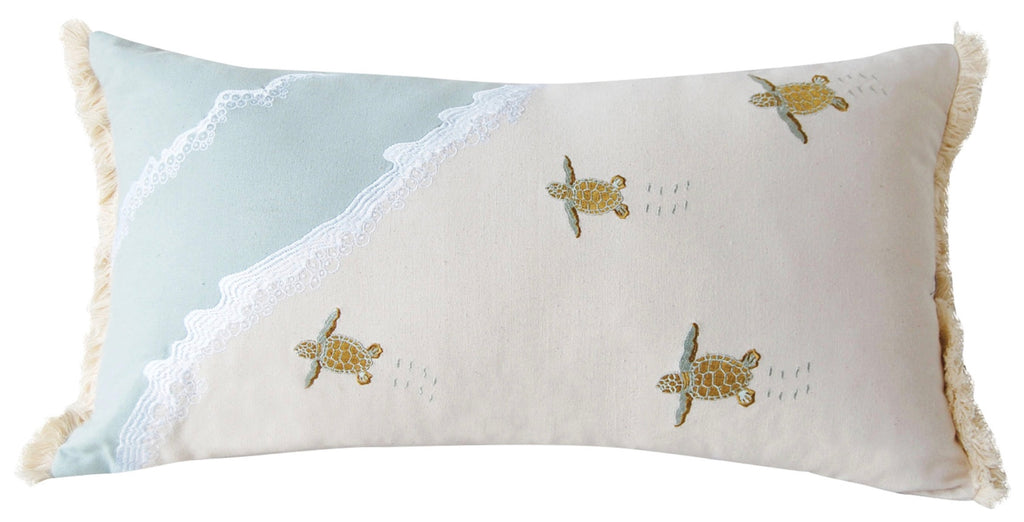 Turtle Migration Lumbar Pillow - 14x26"