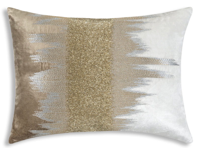 Mira Ivory & Beige Velvet Pillow